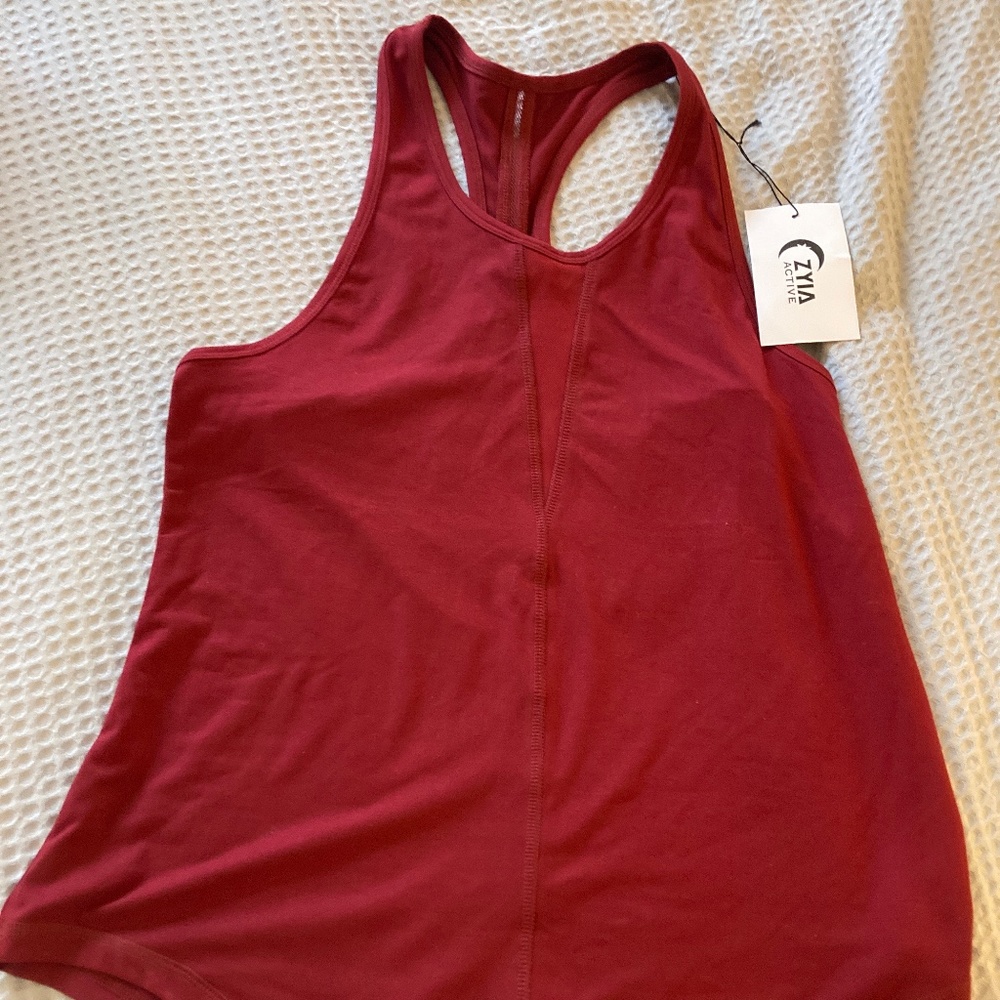 ZYIA active Cranberry Effortless Tank - Long (XL)